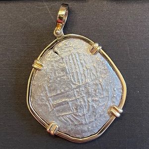 RARE Pendant made of Silver coin from sunken ship!